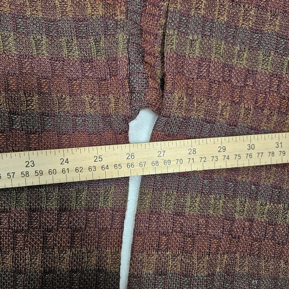 VTG The Italian Sweater Co Polo Men's XXL Geometric Red Wool Blend Pullover - Picture 6 of 8